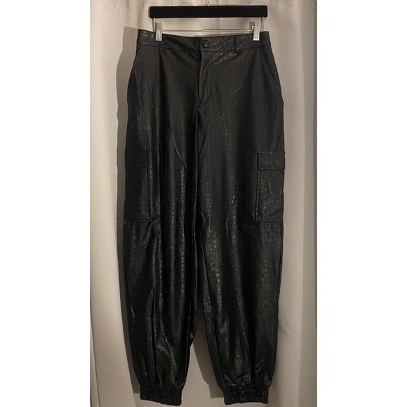 Naked Wardrobe The Crocodile Faux Leather Joggers - Picture 4 of 5